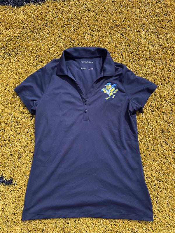 Women's Navy V-Neck Canary Polo