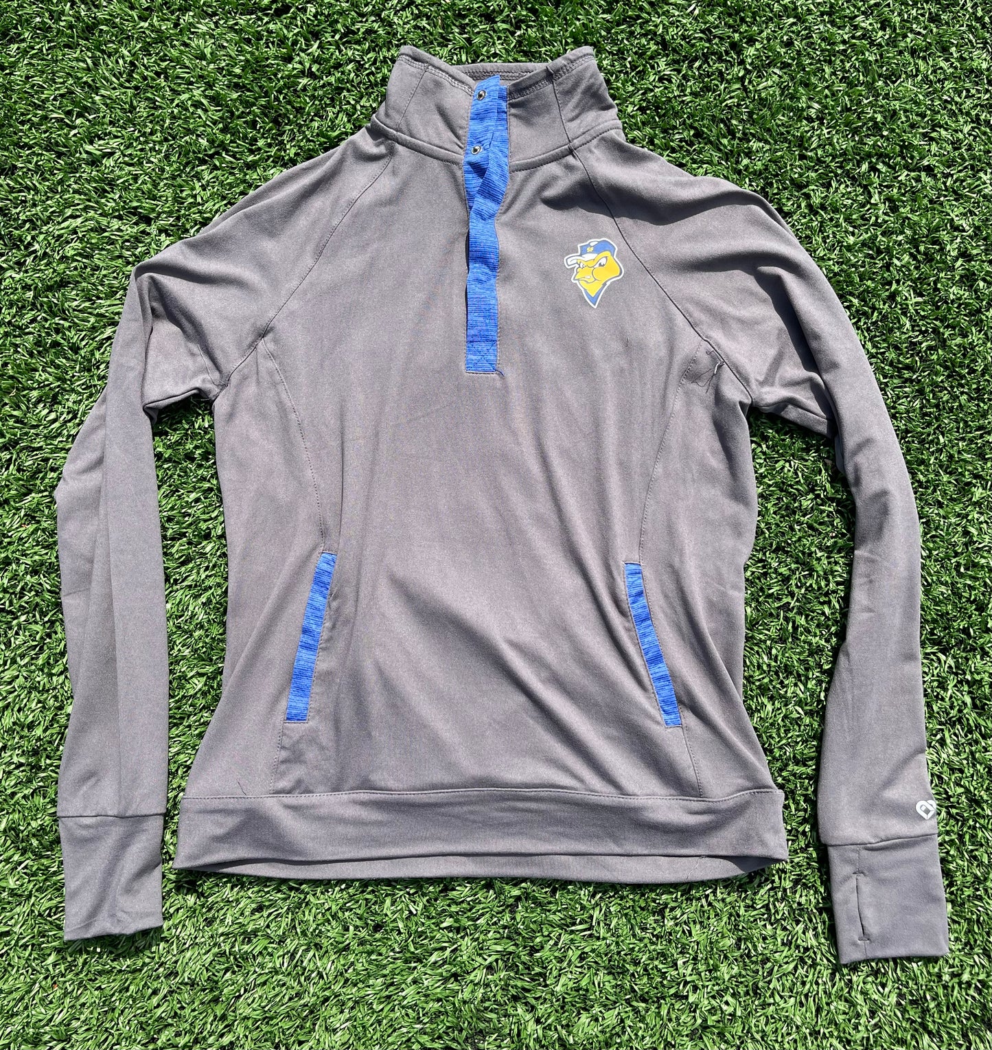 Women's Grey Half Snap Jacket