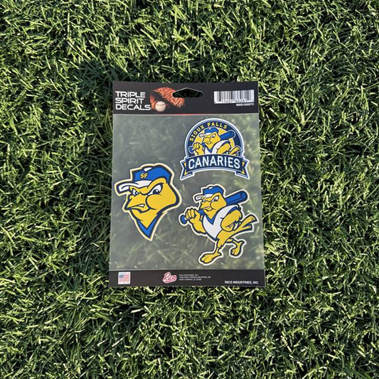 Canaries Logo Sticker Triple Pack
