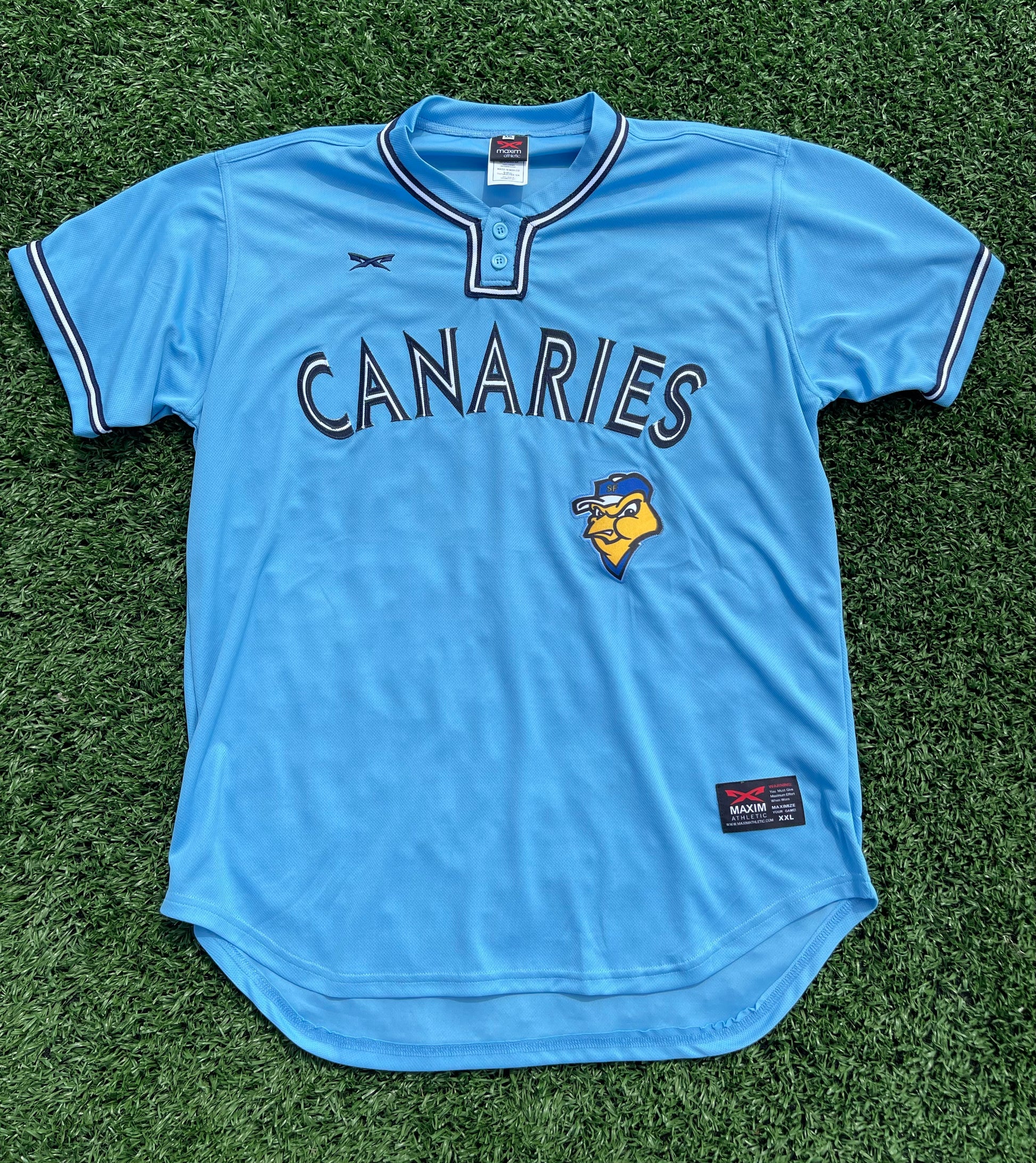 Light Blue Vintage Jersey – Canaries Baseball Pro Shop